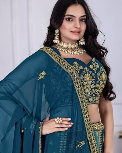 Designer Fox Georgette Lehenga Set