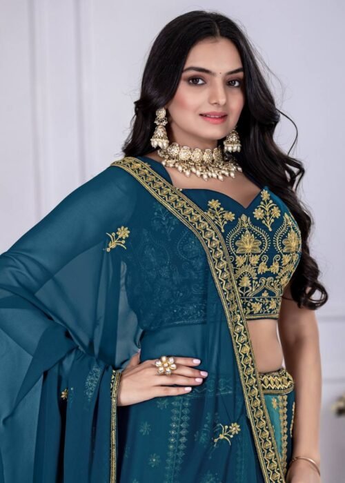 Designer Fox Georgette Lehenga Set