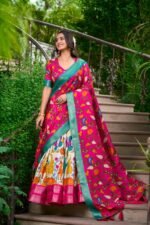 Helly Floral Tussar Silk Lehenga Set – Festive Wear by My Fashion - Image 4
