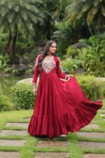 Maroon Partywear Gown