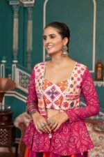 Multi Color Jacket Style Lehenga Set