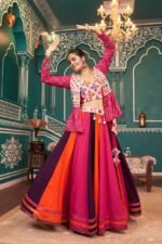 Multi Color Jacket Style Lehenga Set