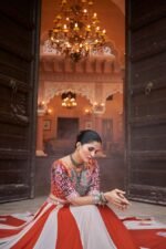 Elegant Multi Color Lehenga Choli Gamthi Embroidery With Mirror Work - Image 4