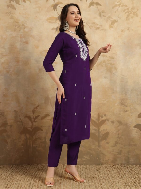 New Chanderi Embroidered Kurti Set| Festive Ethnic Wear by My Fashion - Image 7