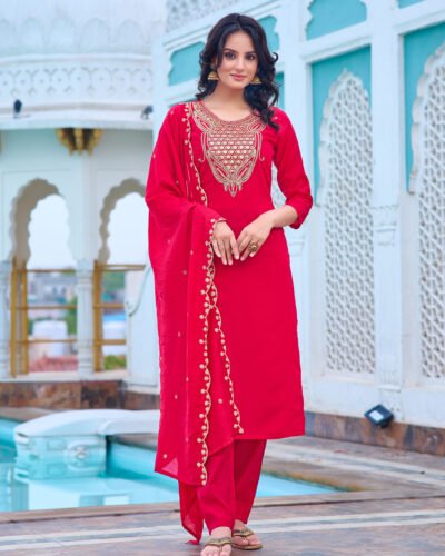 Chanderi Kurti Set