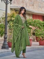 legant Chanderi Kurti Set with Embroidered Dupatta | Festive Ethnic Wear by My Fashion - Image 15
