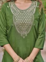 legant Chanderi Kurti Set with Embroidered Dupatta | Festive Ethnic Wear by My Fashion - Image 10