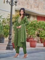 legant Chanderi Kurti Set with Embroidered Dupatta | Festive Ethnic Wear by My Fashion - Image 9