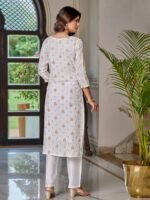 Women’s Embroidered Jaquard Kurti Set With Pant & Dupatta| Festive Ethnic Wear | My Fashion - Image 9