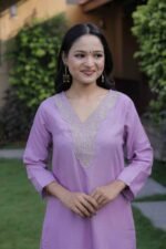 Women’s Slub Magic Embroidered Kurta Set with Pant & Dupatta| Festive Ethnic Wear | My Fashion - Image 2