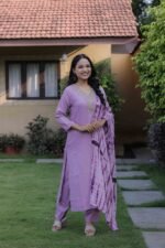 Women’s Slub Magic Embroidered Kurta Set with Pant & Dupatta| Festive Ethnic Wear | My Fashion - Image 10