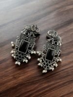 Antique Silver Plated Elephant Design Earrings 4.jpg