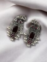 Antique Silver Plated Elephant Design Earrings 7.jpg