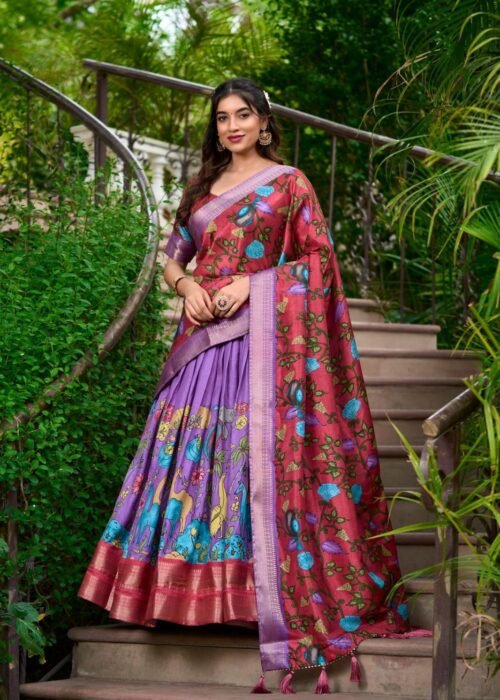 KALAMKARI PRINT LAHNGA SILK CHOLI 10.jpeg