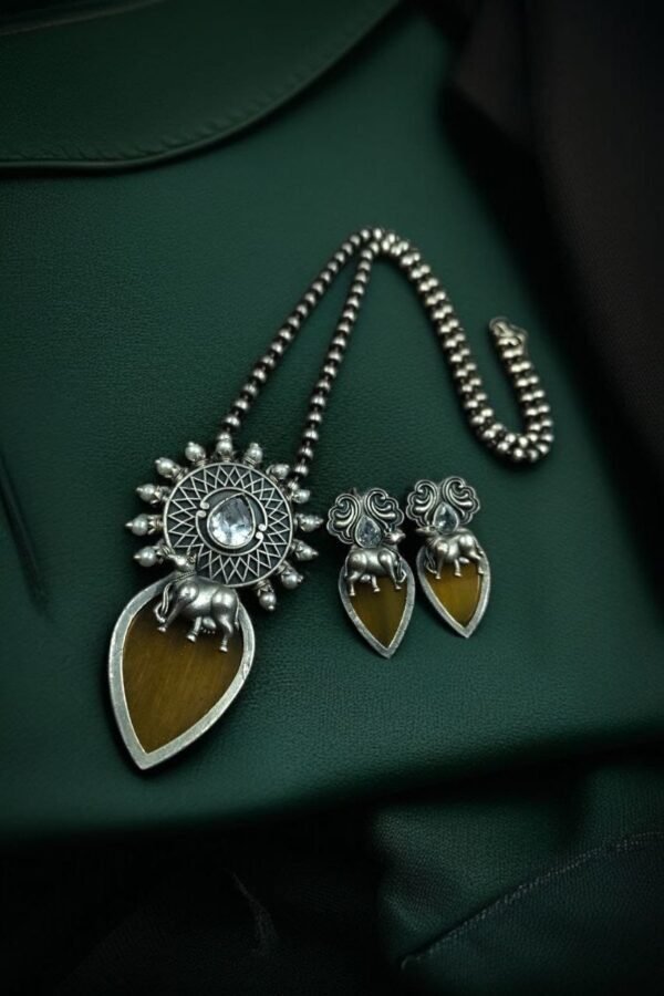 Silver Replica Nandi Necklace Set 1.jpg