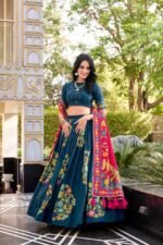 Tussar Silk Lehenga Choli for Women – Printed Foil Work My Fashion 2.jpg